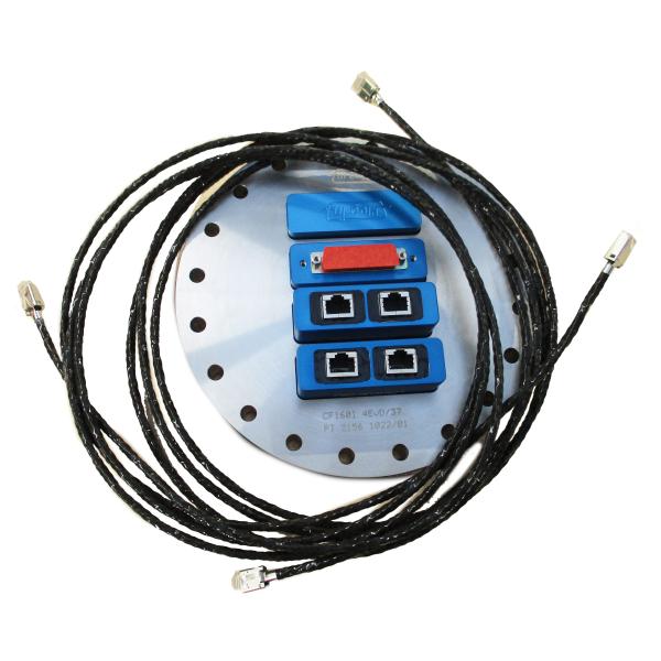 Bride CF 160 avec 1 bouchon D 1 Ervac B 25 points densité normale et 2 Ervac D 2*RJ45 6A avec cable RJ45